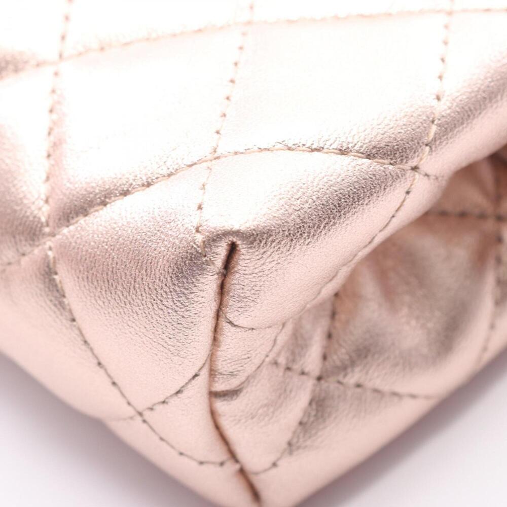 CHANEL Pink Lambskin Leather Pouch - Picture 8 of 8